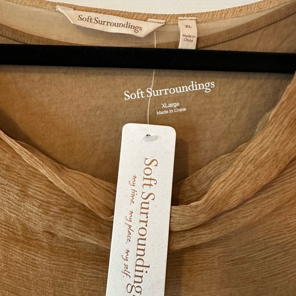 Soft Surroundings Renee Silk Cowl Tunic Embroidered NWT XL - Picture 2 of 4